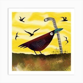 The Early Bird Catches the First Worm Art Print