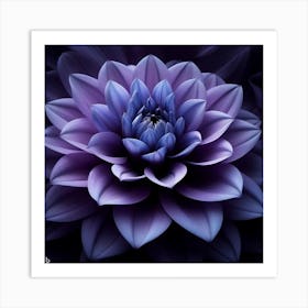 Purple Dahlia Art Print