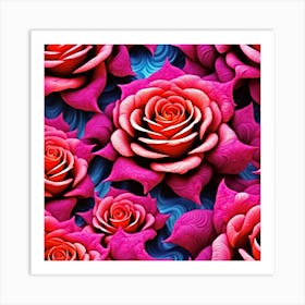 Rose Bed 1 Art Print