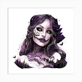 Skeleton Girl 1 Art Print