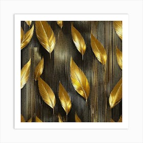 Gold Leaf Wallpaper Art Print