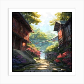 Asian Village Art Print