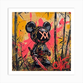 Mickey Mouse Samurai Art Print