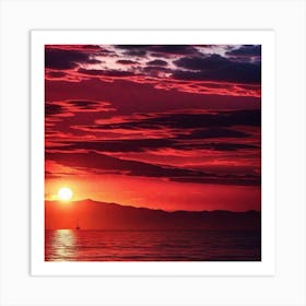 Sunset Over The Sea 8 Art Print