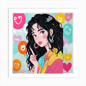 Anime Girl 1 Art Print