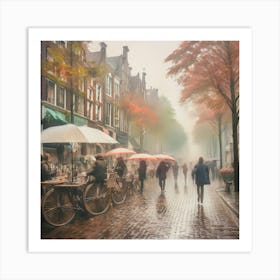 Amsterdam cafes, autumn season5 Art Print