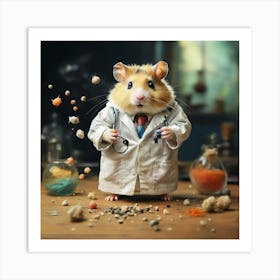 Doctor Hamster 3 Art Print