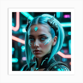 Cybernetic Beauty Art Print