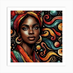 Cassidra Celestial Portrait Art Print