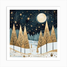 Christmas Forest Art Print
