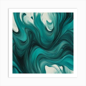 Abstract - Teal Art Print