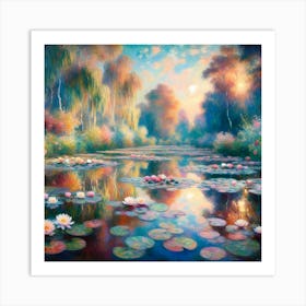 Water Lily Pond Art Print