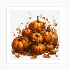 Autumn Pumpkins 1 Art Print