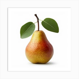 Pear With Leaf 1 Art Print