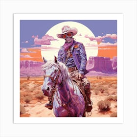 Skeleton Cowboy 1 Art Print