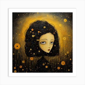 Hair In The Wind 3 Art Print