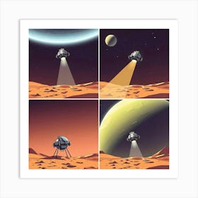 Retro Futuristic Elements,Retro Futuristic Background,Retro Futuristic Templates (118) Art Print