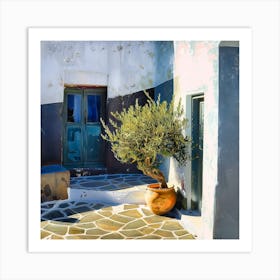 Olive Tree With A Door (III) Art Print