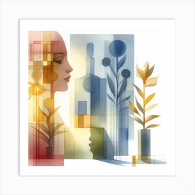 Abstract Of A Woman 7 Art Print