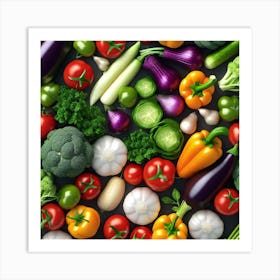 Colorful Vegetables 1 Art Print