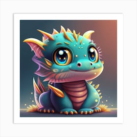 Cute Dragon 2 Art Print