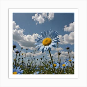 Blue Daisy 1 Art Print