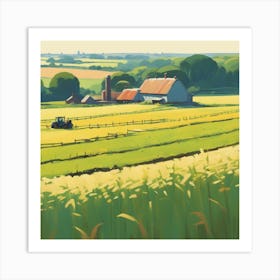 Farm In The Countryside 13 Art Print