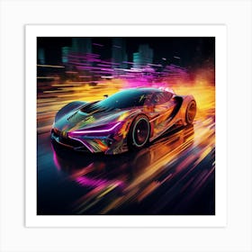 Hypercar Splash Art Print