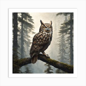 Great Horned Owl 1 Art Print