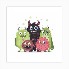 Monsters Family Art Print