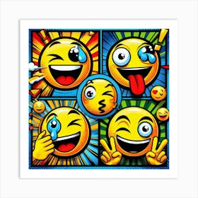 Emojis Art Print