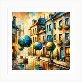 City Street Art Print Art Print