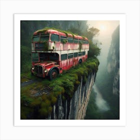 Bus On A Cliff Art Print