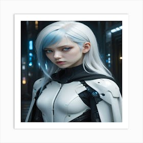 Futuristic Girl Art Print