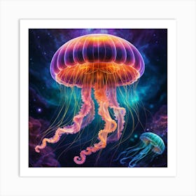 Jellyfish In Space Art Print