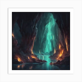 Fantasy Caves Art Print