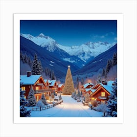 Christmas Village 7 Art Print