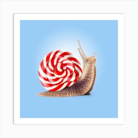 Snail Candy Square Art Print