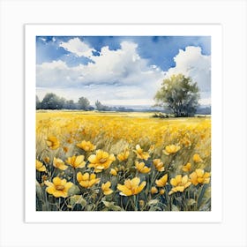 Yellow Flowers 14 Art Print