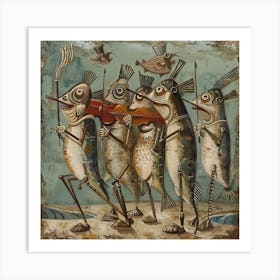 Sardines With Rythm Art Print