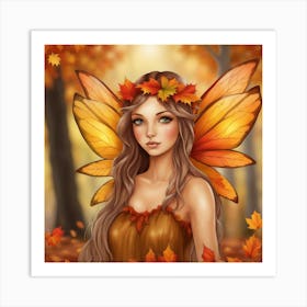 Autumn Fairy Art Print