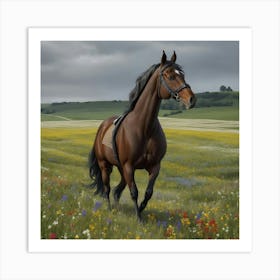 Horse In The Meadow Art Print