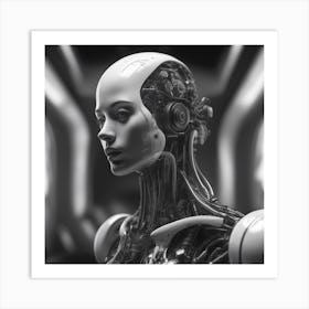 Futuristic Female Robot 26 Art Print