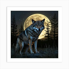 Howl At The Moon Art Print