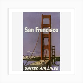 San Francisco United Air Lines Art Print