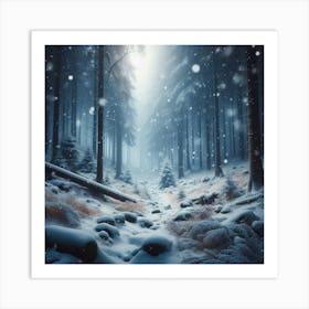 Snowy Forest Art Print