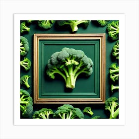 Broccoli In A Frame 5 Art Print