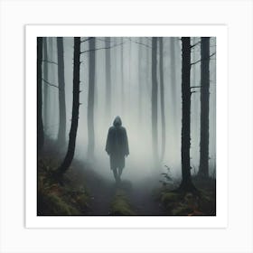 Man In The Woods 1 Art Print