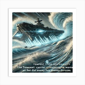 Cascade Sovereignty Scifi Tempest Tide Carrier Waves Art Print