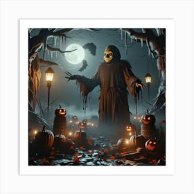 Halloween Ghost Art Print